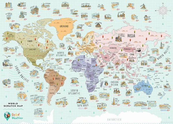 good weather scratch map